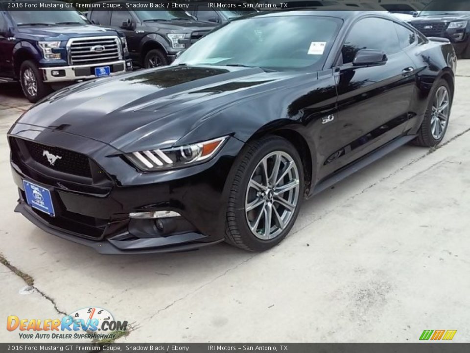 2016 Ford Mustang GT Premium Coupe Shadow Black / Ebony Photo #20