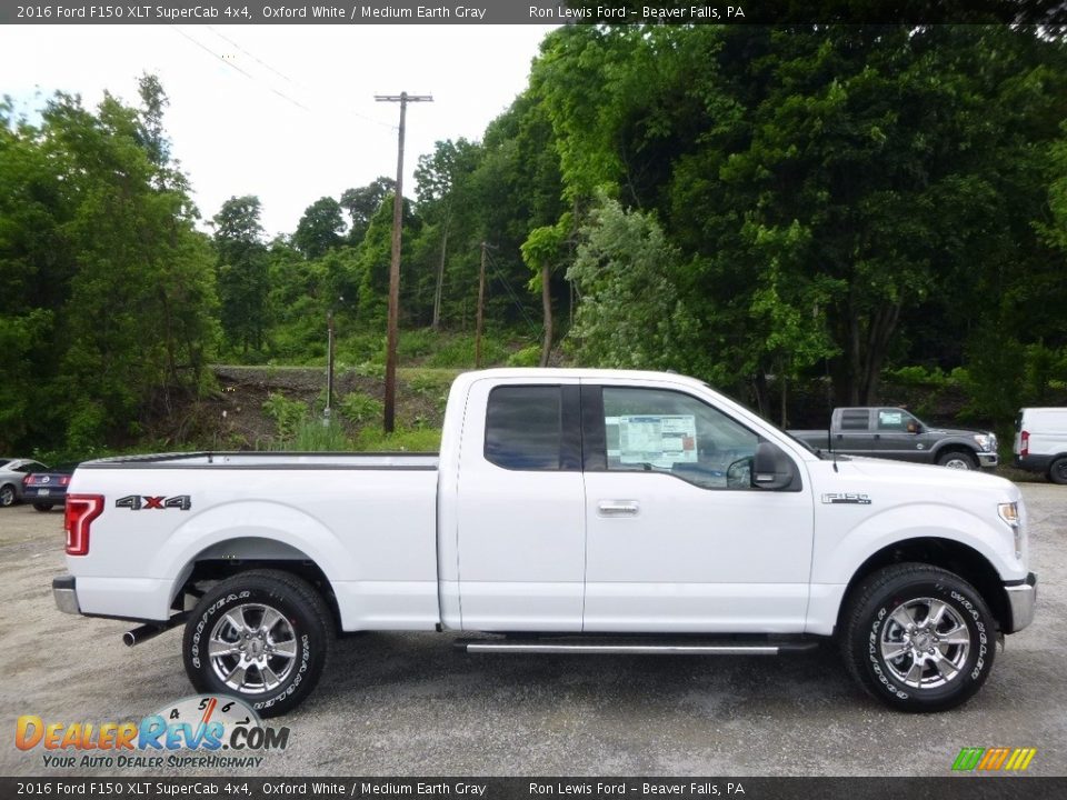 2016 Ford F150 XLT SuperCab 4x4 Oxford White / Medium Earth Gray Photo #1