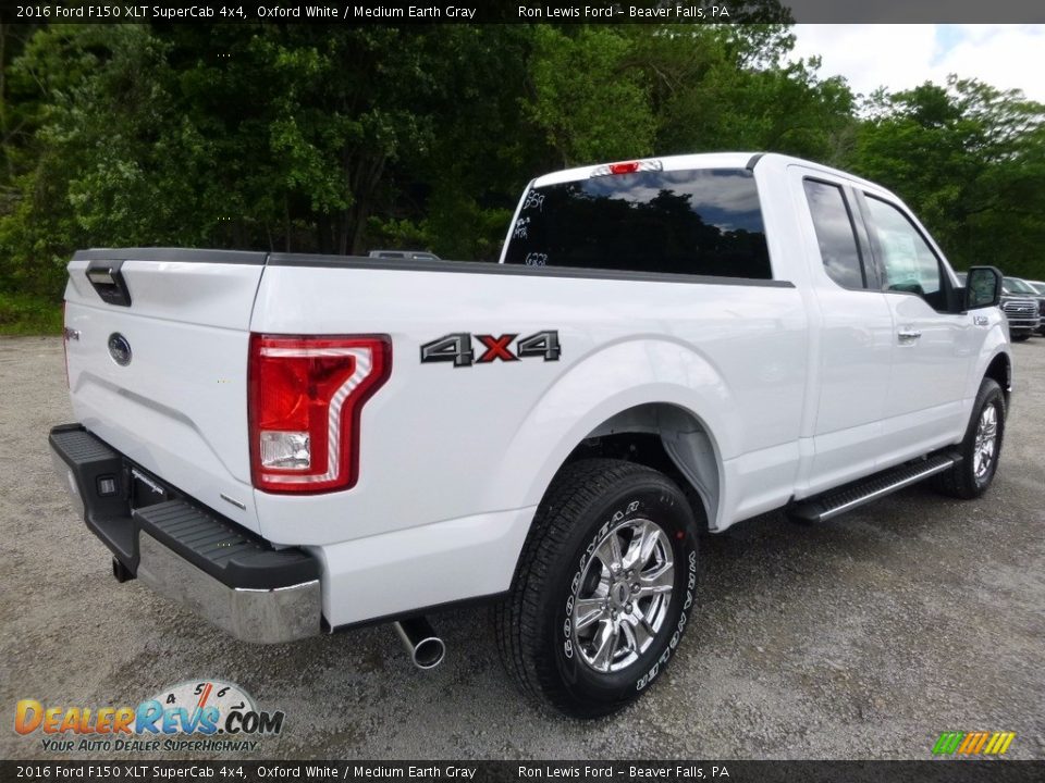 2016 Ford F150 XLT SuperCab 4x4 Oxford White / Medium Earth Gray Photo #3