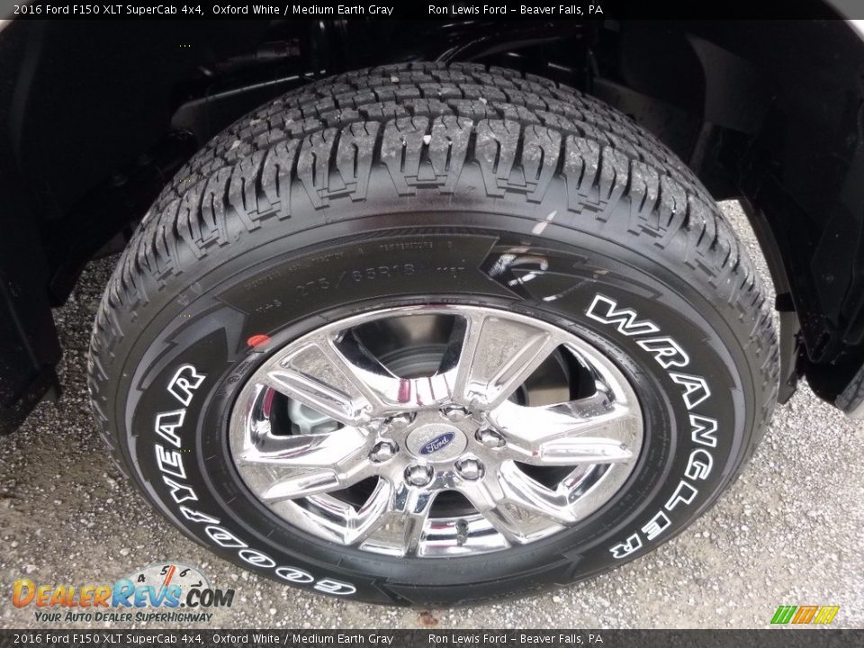 2016 Ford F150 XLT SuperCab 4x4 Oxford White / Medium Earth Gray Photo #10