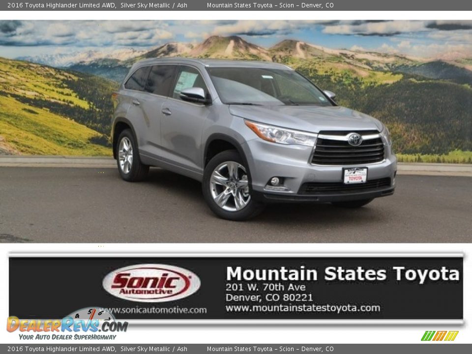 2016 Toyota Highlander Limited AWD Silver Sky Metallic / Ash Photo #1