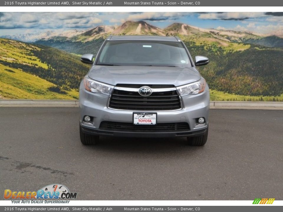2016 Toyota Highlander Limited AWD Silver Sky Metallic / Ash Photo #2