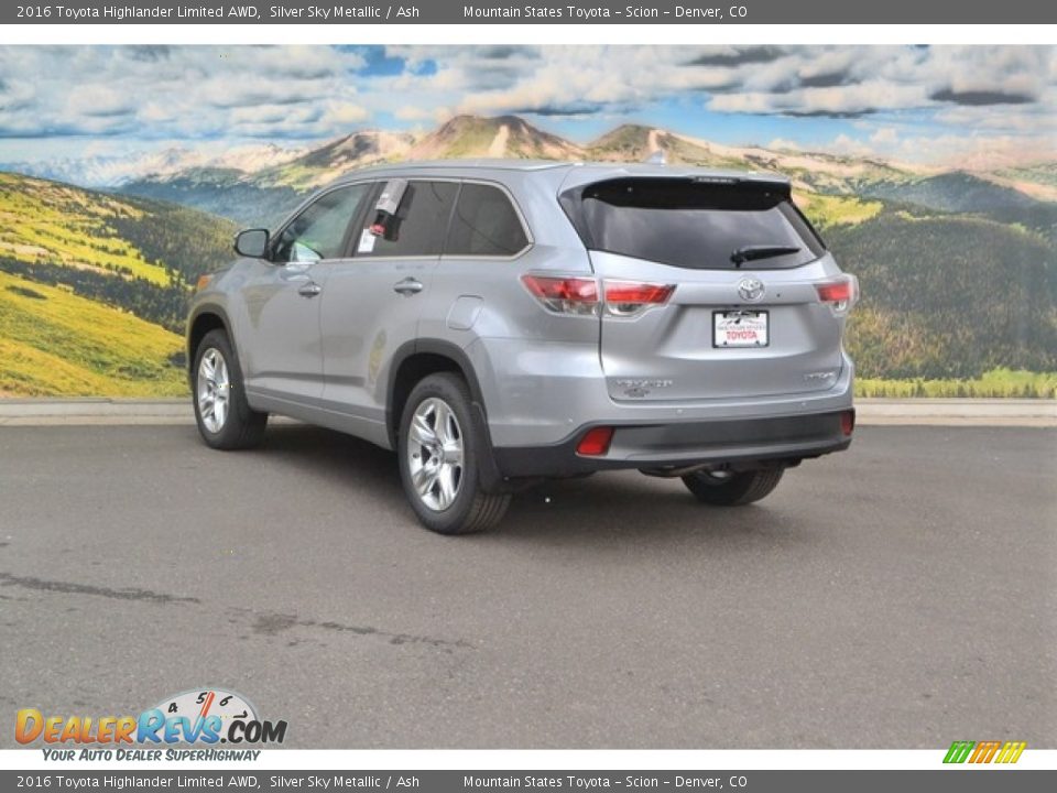 2016 Toyota Highlander Limited AWD Silver Sky Metallic / Ash Photo #3
