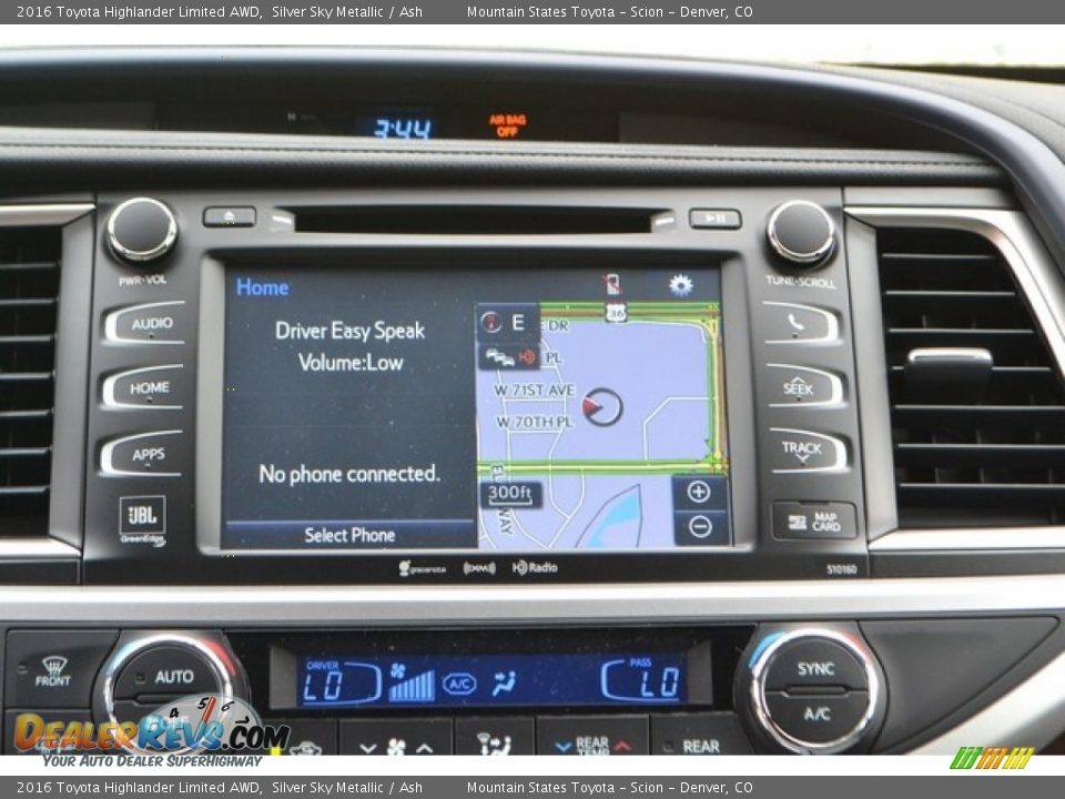 2016 Toyota Highlander Limited AWD Silver Sky Metallic / Ash Photo #6