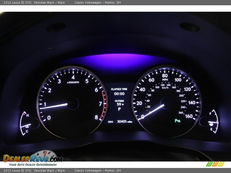 2013 Lexus ES 350 Obsidian Black / Black Photo #7