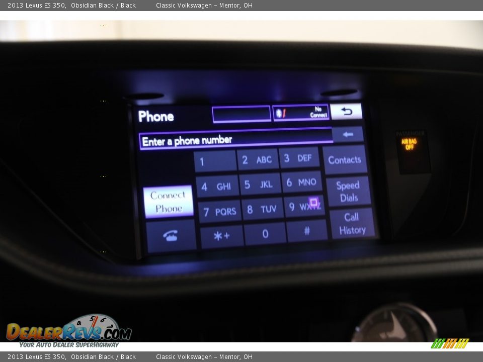 2013 Lexus ES 350 Obsidian Black / Black Photo #10