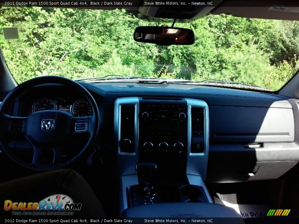 2012 Dodge Ram 1500 Sport Quad Cab 4x4 Black / Dark Slate Gray Photo #20