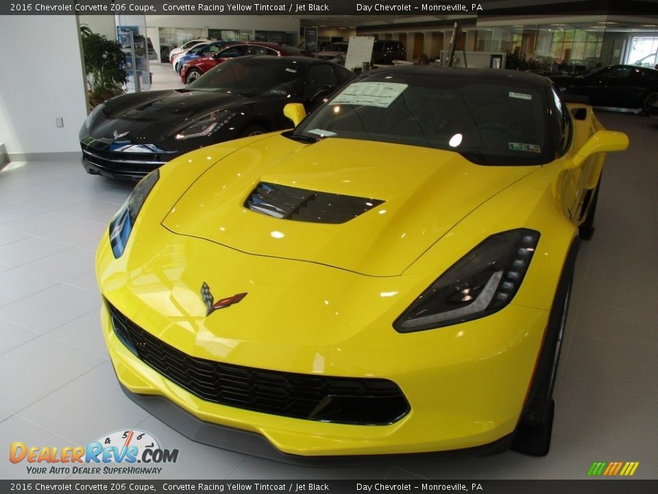 2016 Chevrolet Corvette Z06 Coupe Corvette Racing Yellow Tintcoat / Jet Black Photo #2
