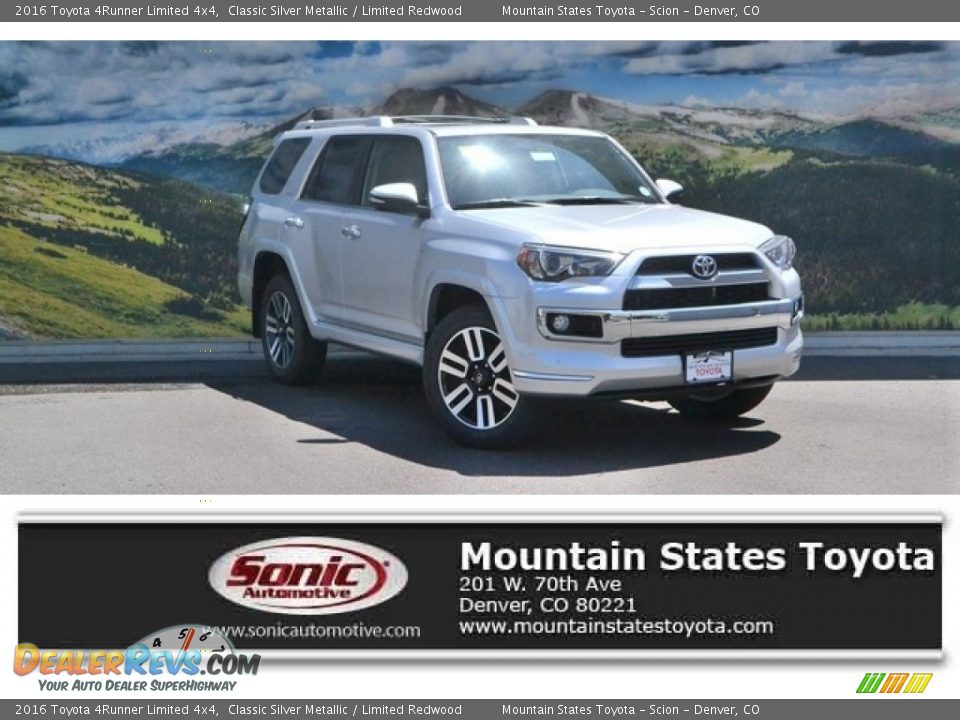 2016 Toyota 4Runner Limited 4x4 Classic Silver Metallic / Limited Redwood Photo #1