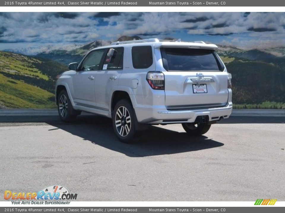 2016 Toyota 4Runner Limited 4x4 Classic Silver Metallic / Limited Redwood Photo #3