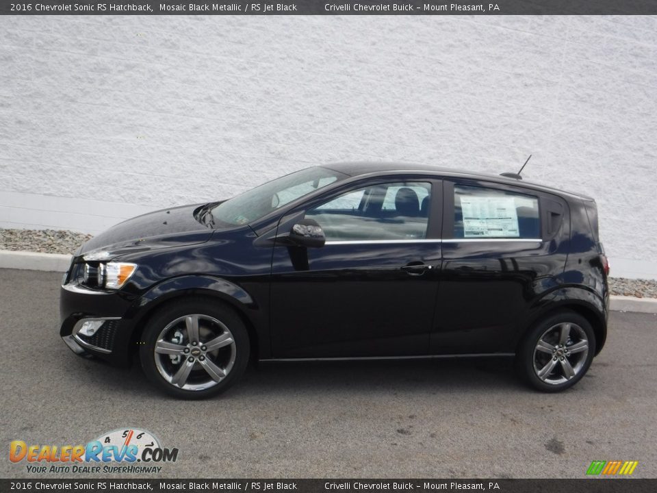 2016 Chevrolet Sonic RS Hatchback Mosaic Black Metallic / RS Jet Black Photo #2