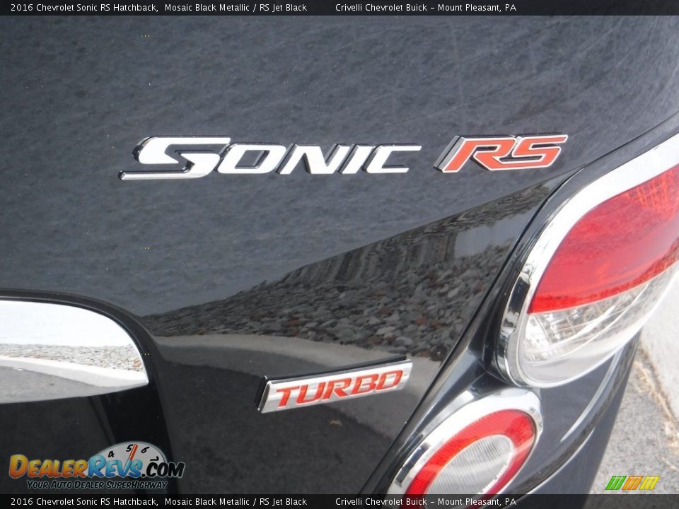 2016 Chevrolet Sonic RS Hatchback Mosaic Black Metallic / RS Jet Black Photo #7