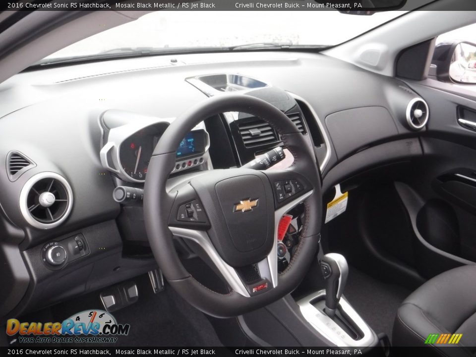 2016 Chevrolet Sonic RS Hatchback Mosaic Black Metallic / RS Jet Black Photo #8