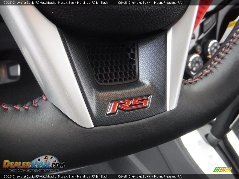 2016 Chevrolet Sonic RS Hatchback Mosaic Black Metallic / RS Jet Black Photo #9