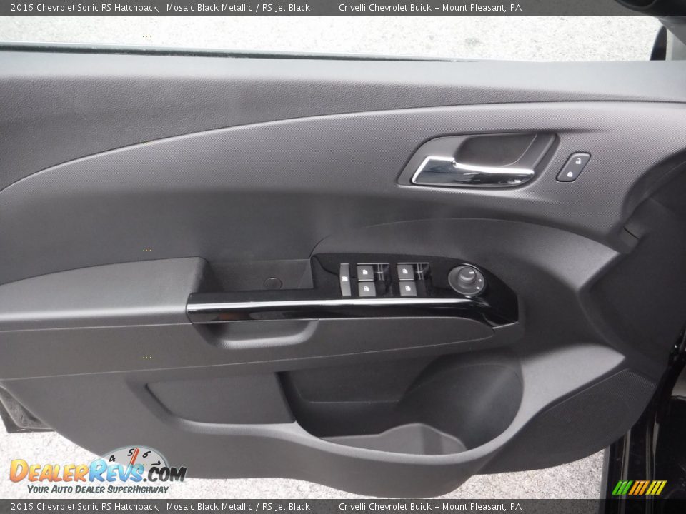 2016 Chevrolet Sonic RS Hatchback Mosaic Black Metallic / RS Jet Black Photo #10