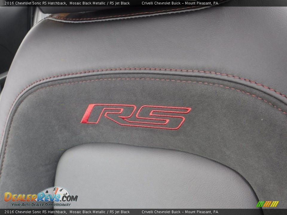 2016 Chevrolet Sonic RS Hatchback Mosaic Black Metallic / RS Jet Black Photo #12