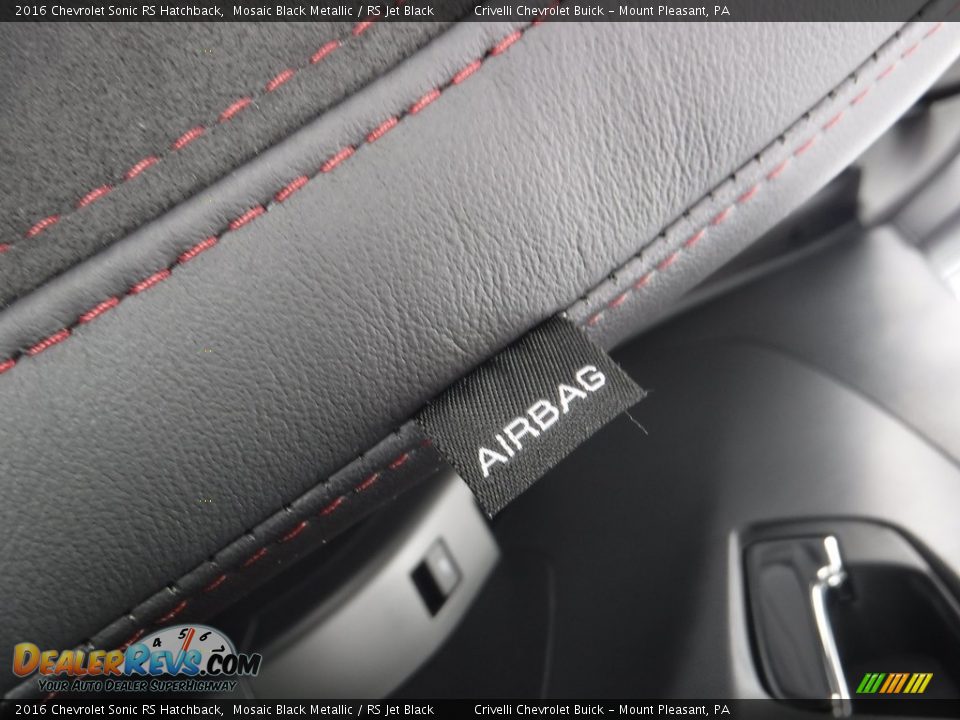 2016 Chevrolet Sonic RS Hatchback Mosaic Black Metallic / RS Jet Black Photo #13
