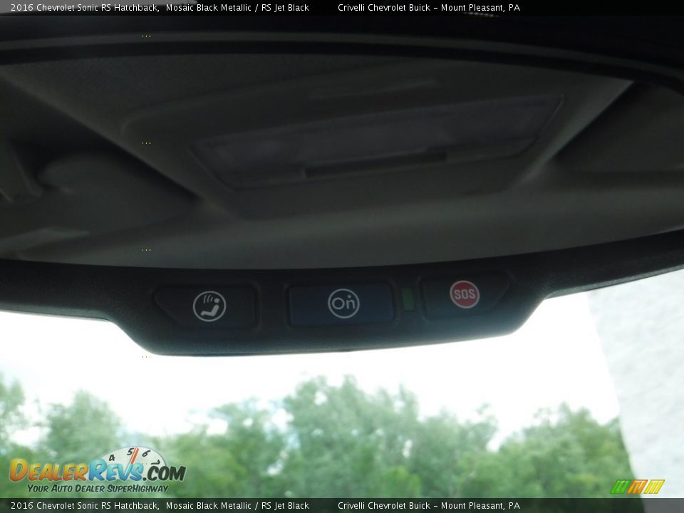 2016 Chevrolet Sonic RS Hatchback Mosaic Black Metallic / RS Jet Black Photo #19