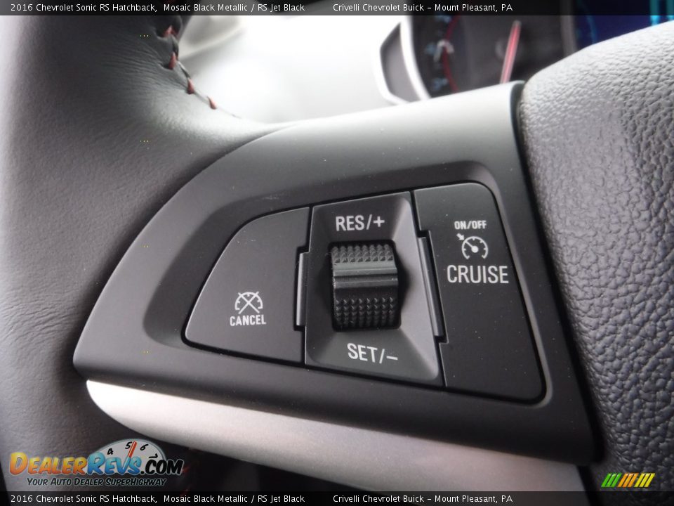2016 Chevrolet Sonic RS Hatchback Mosaic Black Metallic / RS Jet Black Photo #20