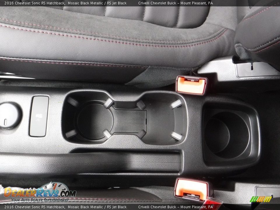2016 Chevrolet Sonic RS Hatchback Mosaic Black Metallic / RS Jet Black Photo #22