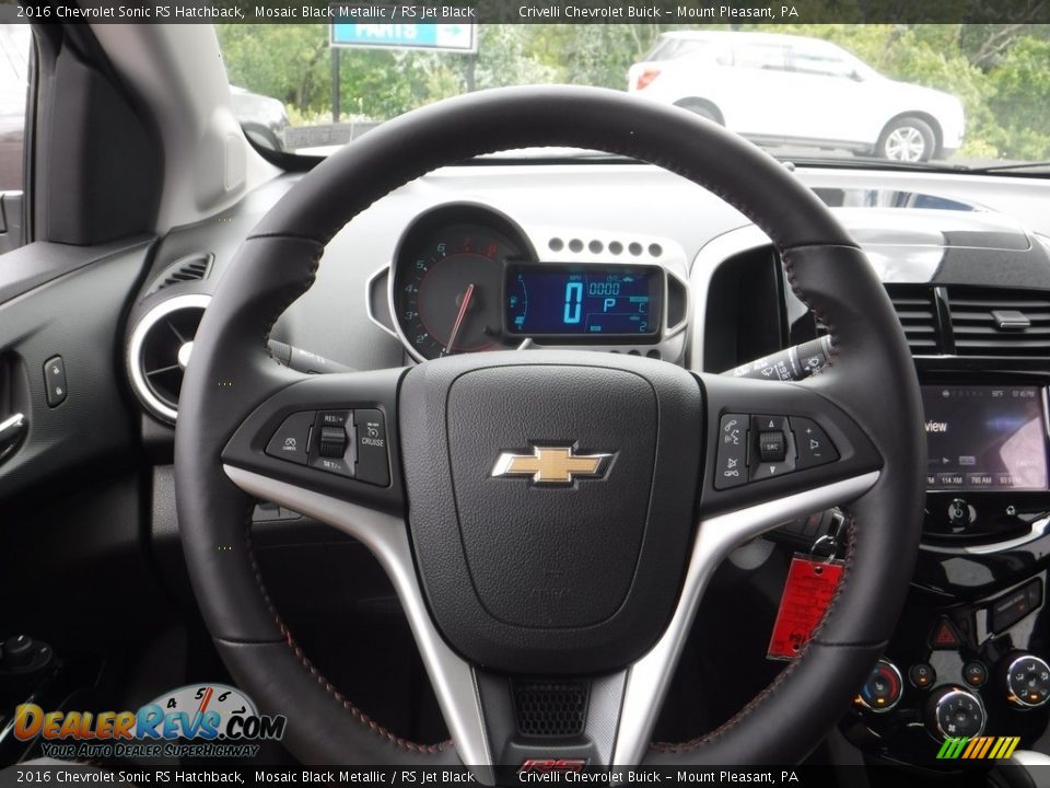 2016 Chevrolet Sonic RS Hatchback Mosaic Black Metallic / RS Jet Black Photo #23