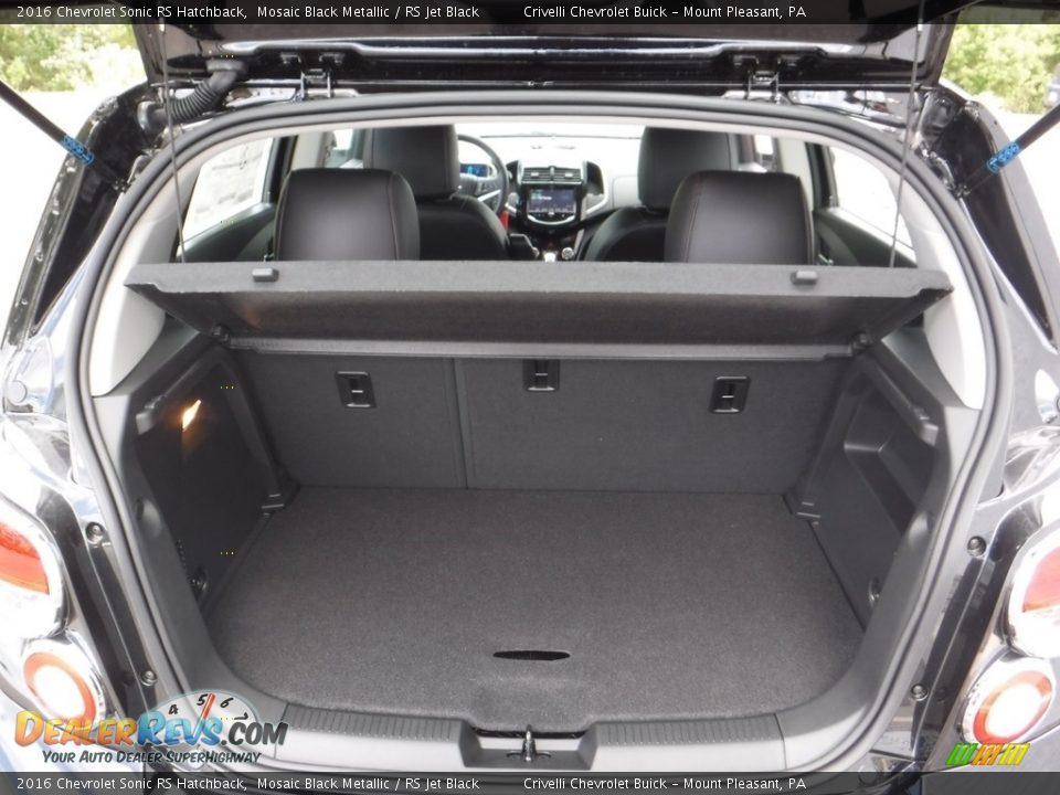 2016 Chevrolet Sonic RS Hatchback Mosaic Black Metallic / RS Jet Black Photo #25
