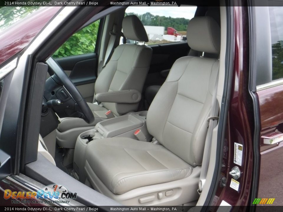 2014 Honda Odyssey EX-L Dark Cherry Pearl / Beige Photo #13