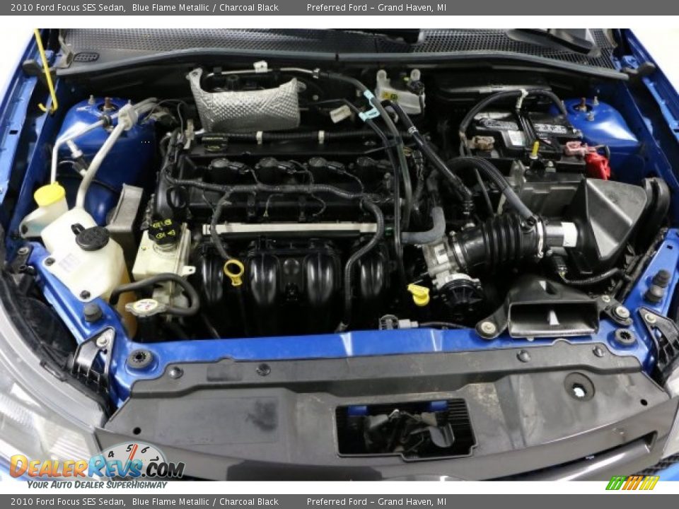 2010 Ford Focus SES Sedan Blue Flame Metallic / Charcoal Black Photo #28
