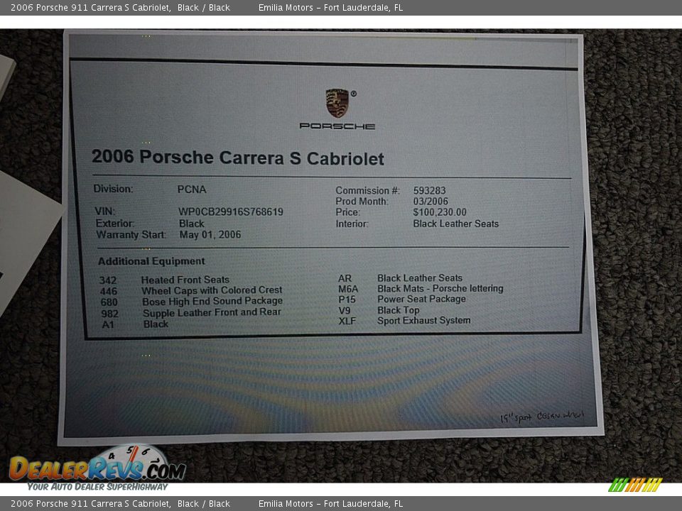 2006 Porsche 911 Carrera S Cabriolet Black / Black Photo #93