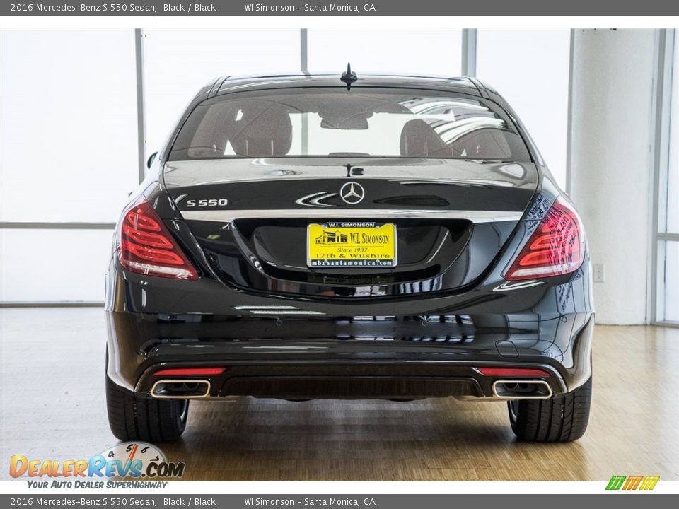 2016 Mercedes-Benz S 550 Sedan Black / Black Photo #4