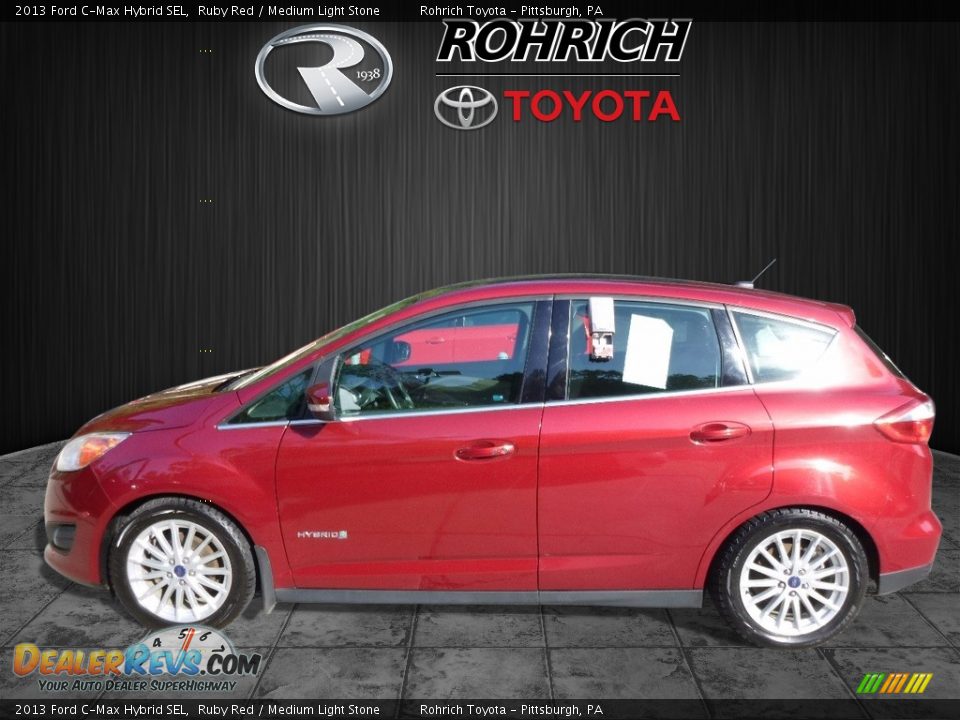 2013 Ford C-Max Hybrid SEL Ruby Red / Medium Light Stone Photo #3