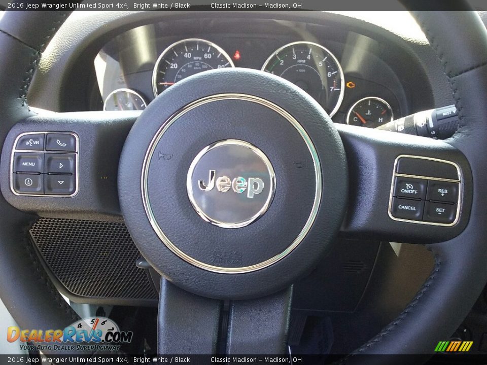 2016 Jeep Wrangler Unlimited Sport 4x4 Bright White / Black Photo #7