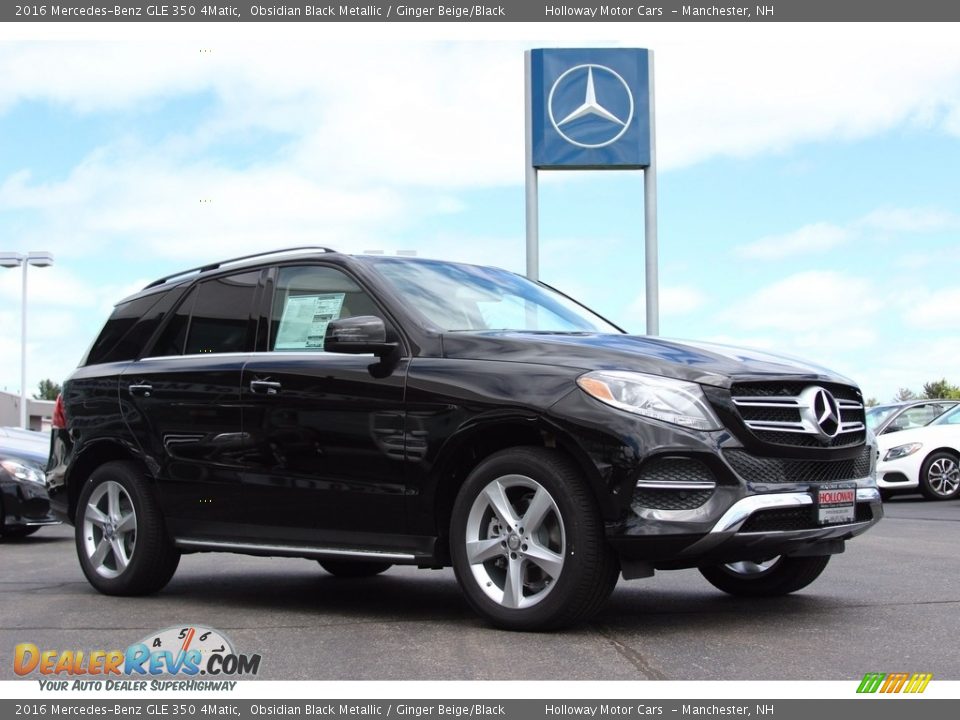 2016 Mercedes-Benz GLE 350 4Matic Obsidian Black Metallic / Ginger Beige/Black Photo #3