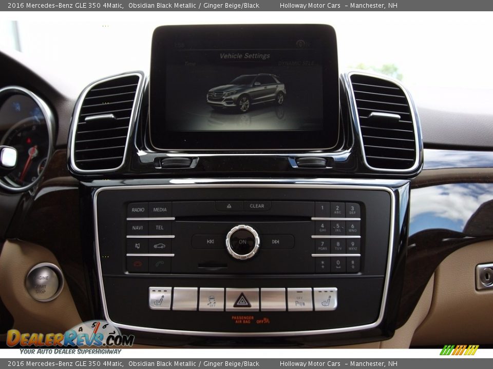 2016 Mercedes-Benz GLE 350 4Matic Obsidian Black Metallic / Ginger Beige/Black Photo #7