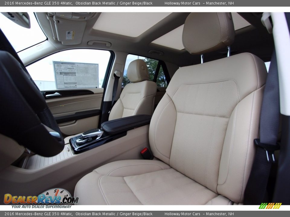 2016 Mercedes-Benz GLE 350 4Matic Obsidian Black Metallic / Ginger Beige/Black Photo #8