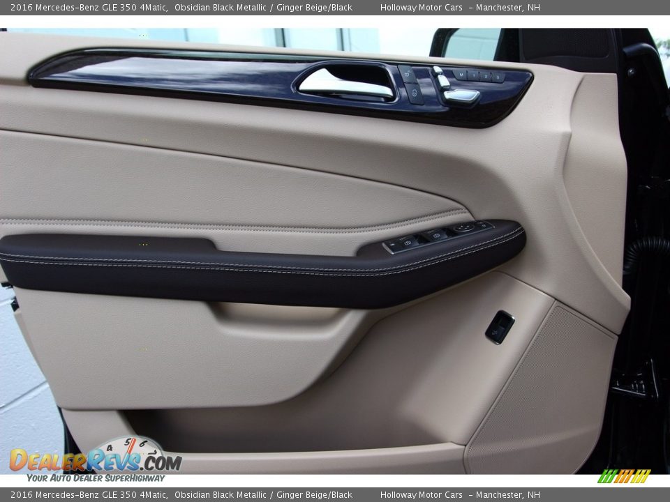 2016 Mercedes-Benz GLE 350 4Matic Obsidian Black Metallic / Ginger Beige/Black Photo #9