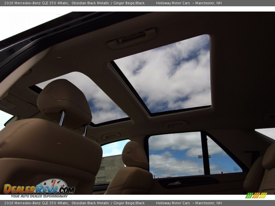 2016 Mercedes-Benz GLE 350 4Matic Obsidian Black Metallic / Ginger Beige/Black Photo #14