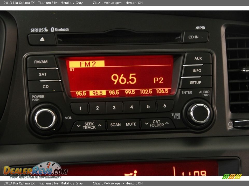 2013 Kia Optima EX Titanium Silver Metallic / Gray Photo #10