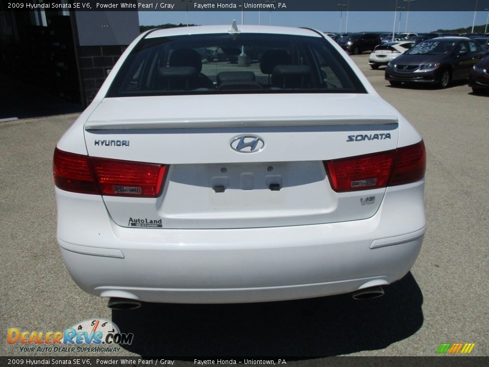 2009 Hyundai Sonata SE V6 Powder White Pearl / Gray Photo #3