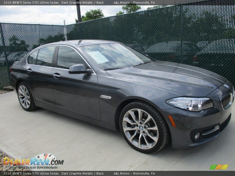 2016 BMW 5 Series 535i xDrive Sedan Dark Graphite Metallic / Black Photo #1