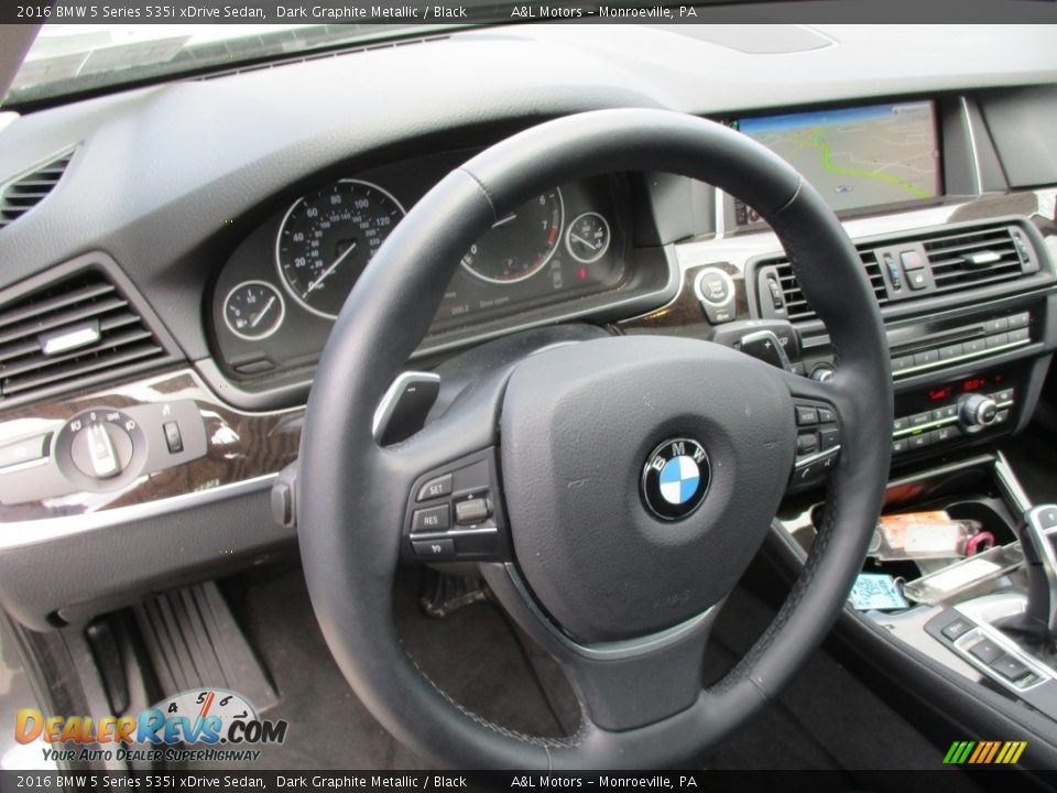 2016 BMW 5 Series 535i xDrive Sedan Dark Graphite Metallic / Black Photo #14