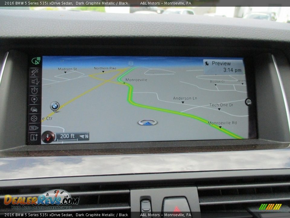 2016 BMW 5 Series 535i xDrive Sedan Dark Graphite Metallic / Black Photo #16