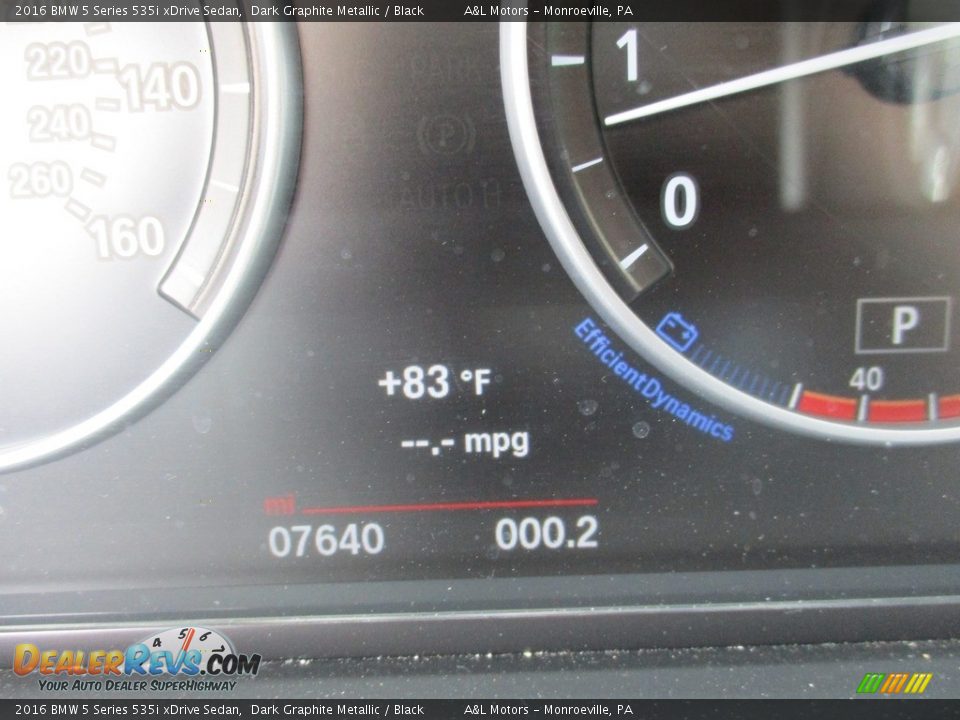 2016 BMW 5 Series 535i xDrive Sedan Dark Graphite Metallic / Black Photo #19