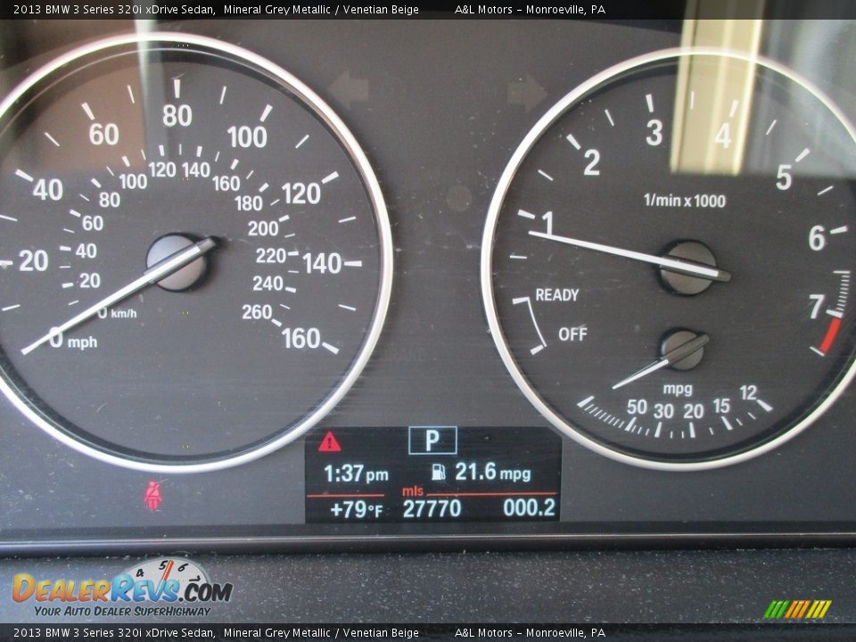 2013 BMW 3 Series 320i xDrive Sedan Mineral Grey Metallic / Venetian Beige Photo #20