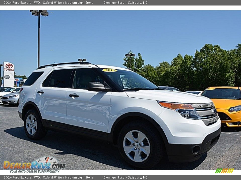 2014 Ford Explorer FWD Oxford White / Medium Light Stone Photo #1