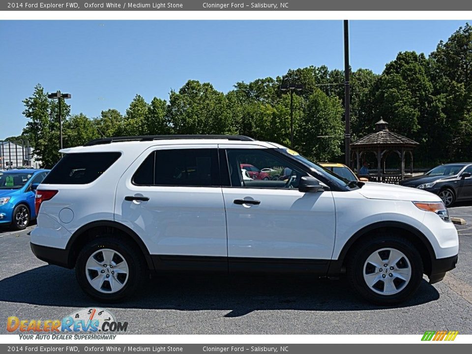2014 Ford Explorer FWD Oxford White / Medium Light Stone Photo #2