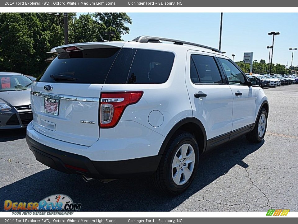 2014 Ford Explorer FWD Oxford White / Medium Light Stone Photo #3