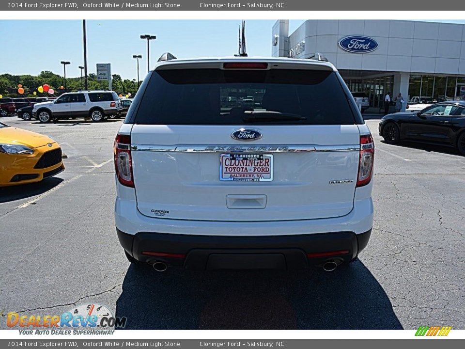 2014 Ford Explorer FWD Oxford White / Medium Light Stone Photo #4