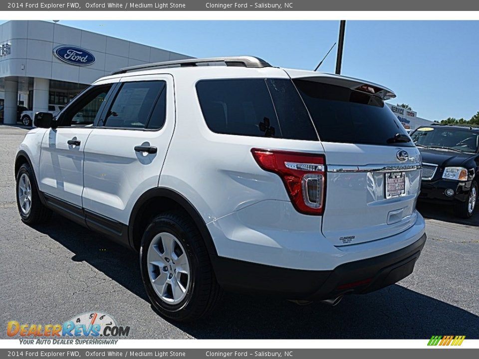 2014 Ford Explorer FWD Oxford White / Medium Light Stone Photo #5