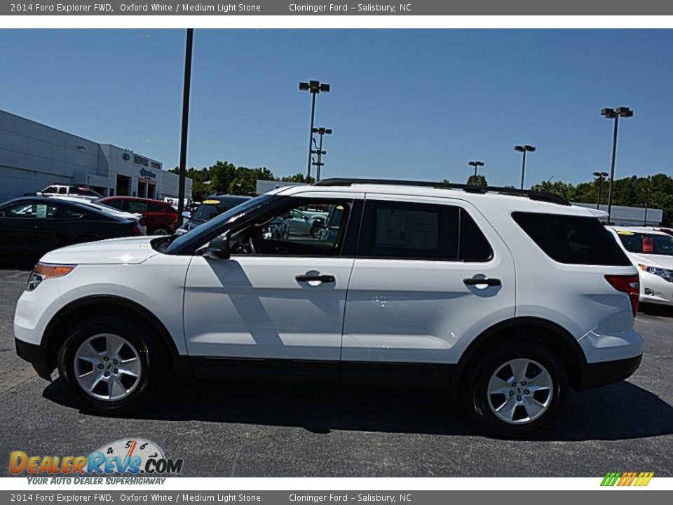 2014 Ford Explorer FWD Oxford White / Medium Light Stone Photo #6